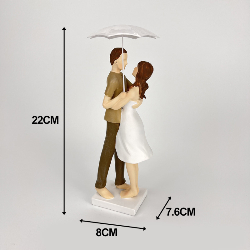Figura od smole – par, poklon za Dan majki, moderan minimalistički skandinavski unutarnji dekor
