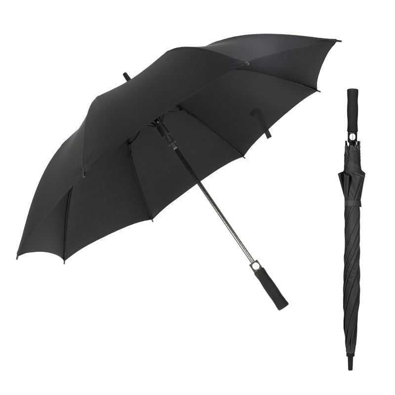 Umbrelă de golf cu tijă dreaptă, deschidere automată, mâner lung, personalizată, mărime mărită, rezistentă la vânt, cadou de afaceri, umbrelă promoțională cu logo