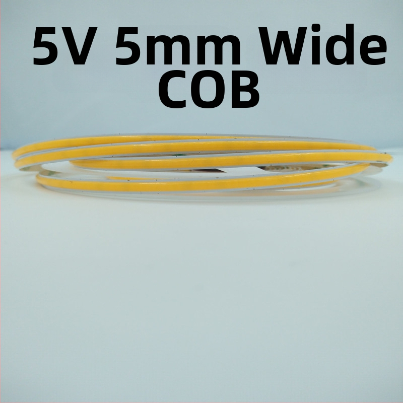 5V COB LED trak, 320 LED, kanal 5mm/8mm, DIY izrezljivi trak za unutarnje osvjetljenje