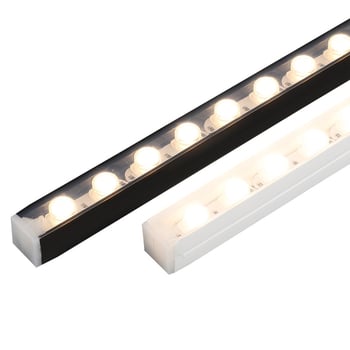 IP65 kültéri vízálló szilikon rugalmas lineáris LED-sáv, 24V, 48×2835 LED, CRI 90, 30° fény, háttérfal megvilágítás