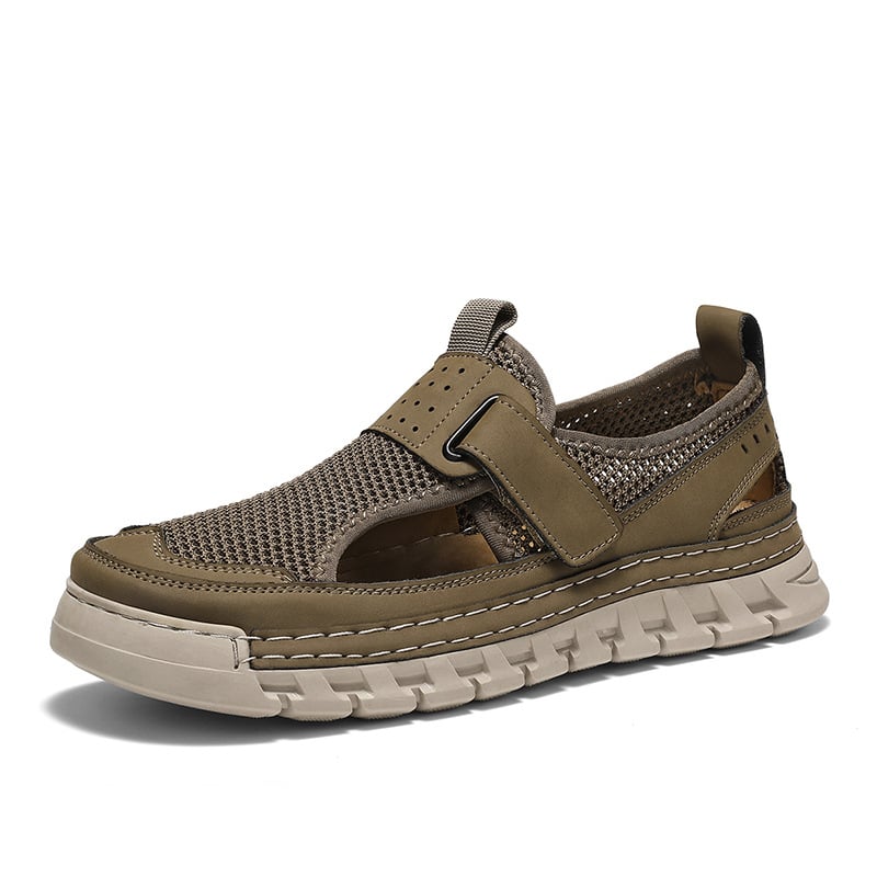 Мъжки дишащи сандали за походи и водни активности, противохлъзгащи плажни сандали, лято 2025