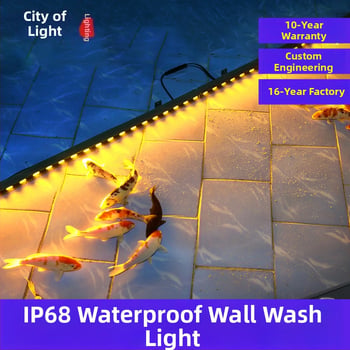 IP68 vodotesné stenné osvetlenie typu wall washer pre vonkajšie použitie, RGB osvetlenie fasády, podvodná LED páska, dĺžka 1000 mm