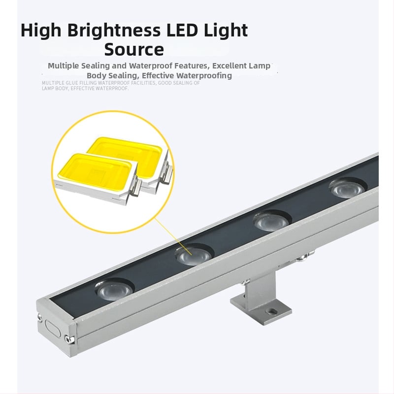 RGBW LED osvetľovač fasády pre vonkajšie použitie, 18 LED, 24V, IP65