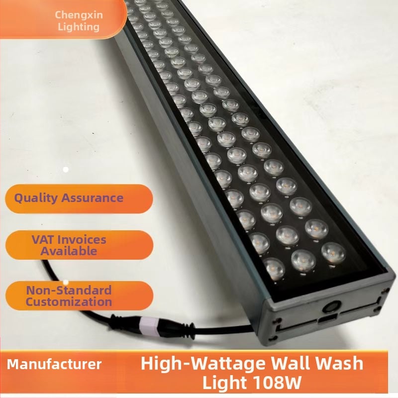 Vonkajšie LED svetlo typu wall washer, IP66, 36W–108W, pre mosty a steny