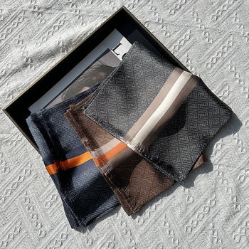 Férfi üzleti selyemsál, 100% selyem, tavaszi magas minőségű twill szövésű hosszú sál, 160×26 cm