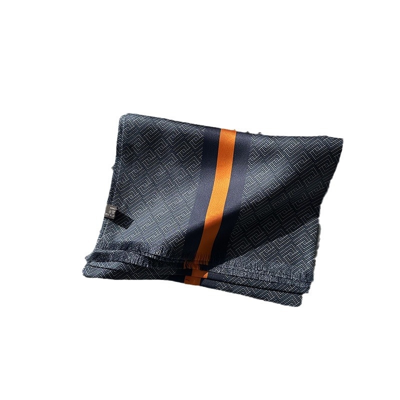 Férfi üzleti selyemsál, 100% selyem, tavaszi magas minőségű twill szövésű hosszú sál, 160×26 cm