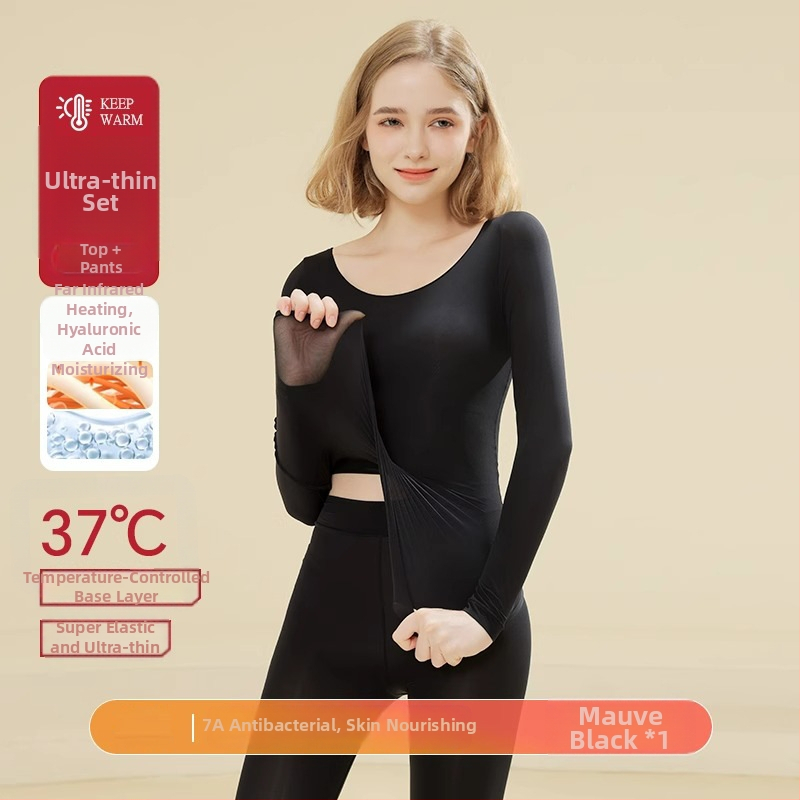 Unisex termálne spodné oblečenie na jeseň-zimu s konštantnou teplotou 37°C, ultra tenký základný vrstvy, materiál šetrný k pokožke