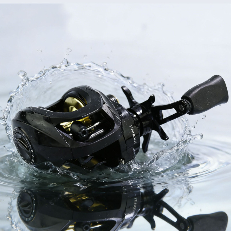 Waterdrop reel pentru pescuit, model nou cu raport de transmisie înalt, construcție metalică din cupru integral, finisaj negru, funcție de alarmă, protecție împotriva rupturii liniei, tambur metalic pentru micro-pescuit