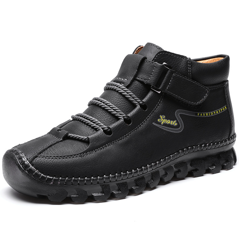 Muške kožne visoke čizme Martin, ručno izrađene, za jesen-zimu, outdoor svakodnevni stil, model 7008