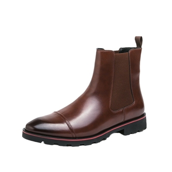 Férfi Martin csizmák, magas szárú bőr csizma, retro casual stílus, nagy méret
