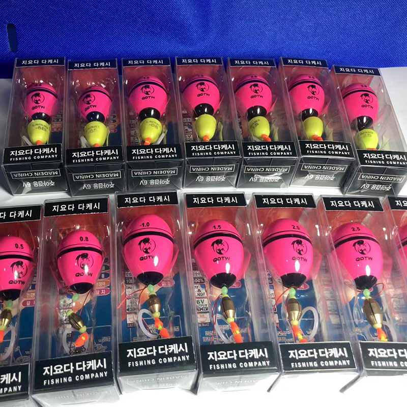 Set pluta za rock fishing za more, pluta velikog tijela, dugi zabačaji, ribolovni komplet, s umetnutom svjetlećom šipkom
