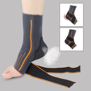 Proteza za gležanj s trakama i omotnim dizajnom, prozračna kompresijska potpora gležnja s Velcro zatvaračem, unisex, za trčanje i košarku