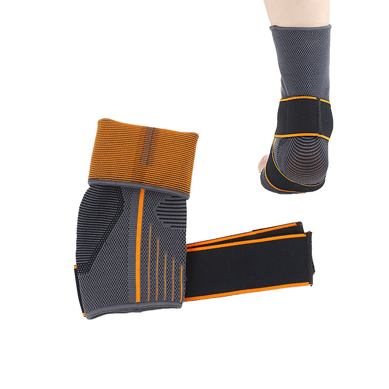 Proteza za gležanj s trakama i omotnim dizajnom, prozračna kompresijska potpora gležnja s Velcro zatvaračem, unisex, za trčanje i košarku