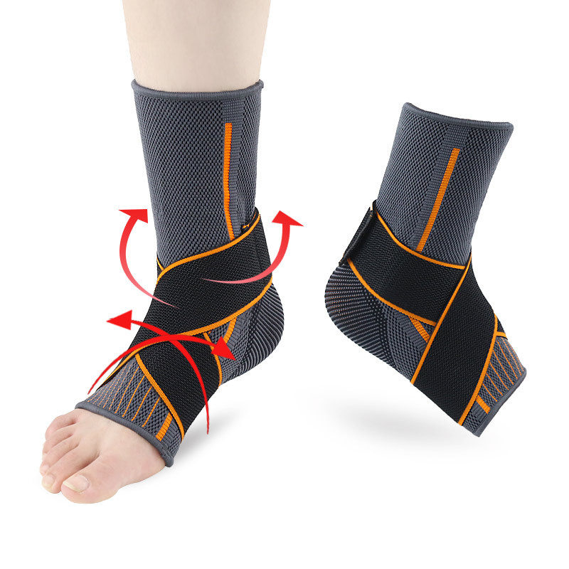 Proteza za gležanj s trakama i omotnim dizajnom, prozračna kompresijska potpora gležnja s Velcro zatvaračem, unisex, za trčanje i košarku