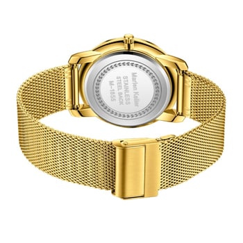 Marlen Keller Muški sat s tankim mesh remenom od nehrđajućeg čelika, klasičan minimalistički dizajn, vodootporan kvarcni sat, 40 mm cifernik, debljina kućišta 10 mm