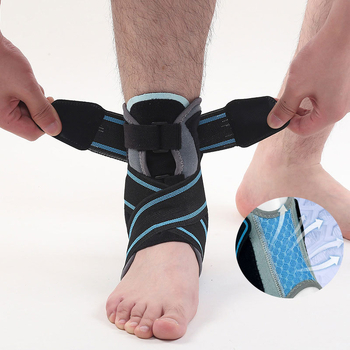 Podlaga za gležanj s aluminijskom pločom za potporu; zaštita od uganuća i naprezanja ligamenata; podešavajući pričvršivački remen; pogodna za trčanje, planinarenje, vožnju bicikla, nogomet i košarku.