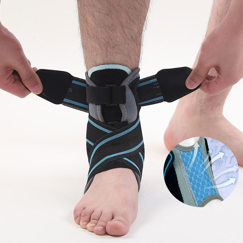 Podlaga za gležanj s aluminijskom pločom za potporu; zaštita od uganuća i naprezanja ligamenata; podešavajući pričvršivački remen; pogodna za trčanje, planinarenje, vožnju bicikla, nogomet i košarku.