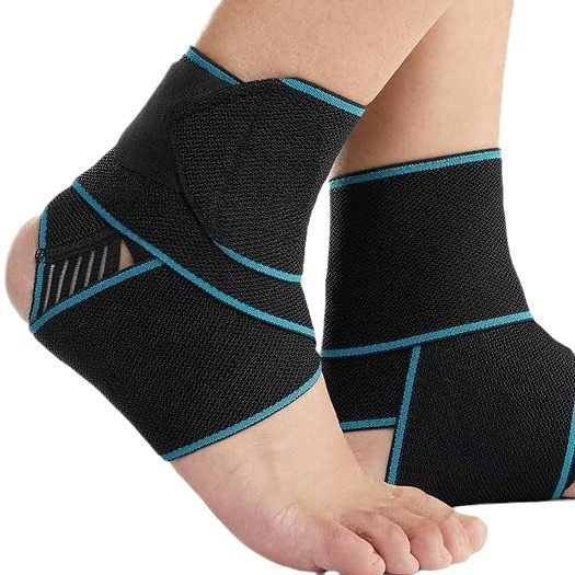 Sportos bokavédő, antisprain védelem, négy hullám szilikoncsíkokkal, csúszásmentes felület, kompressziós rögzítés, kosárlabda és futás