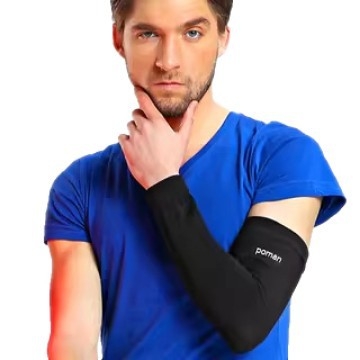 Nylon kosárlabda karvédők hosszabb könyök- és csuklóvédőkkel; logó hímzés elérhető