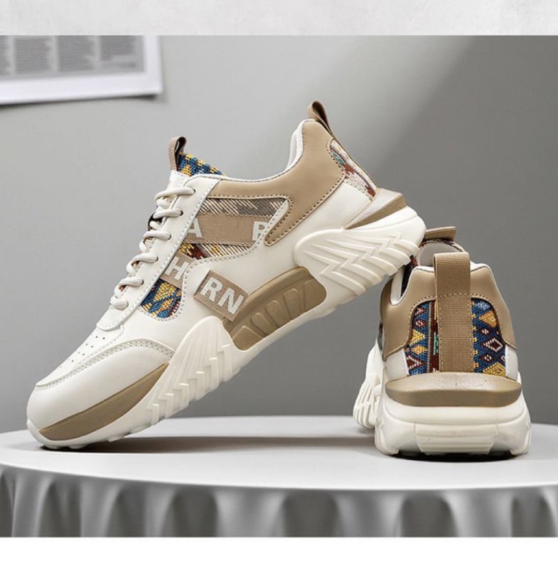 Unisex tenisice od platna, niski gornji dio, bijele casual tenisice, prozračné, lagane, u stilu dad shoes