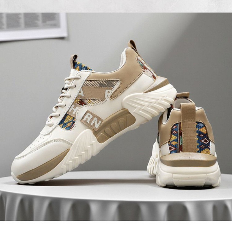 Unisex tenisice od platna, niski gornji dio, bijele casual tenisice, prozračné, lagane, u stilu dad shoes