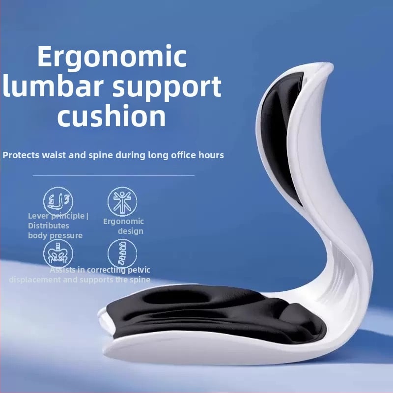 Ergonomska lumbalna jastučnica za uredsku stolicu, punjenje memory foam, moderan minimalistički stil