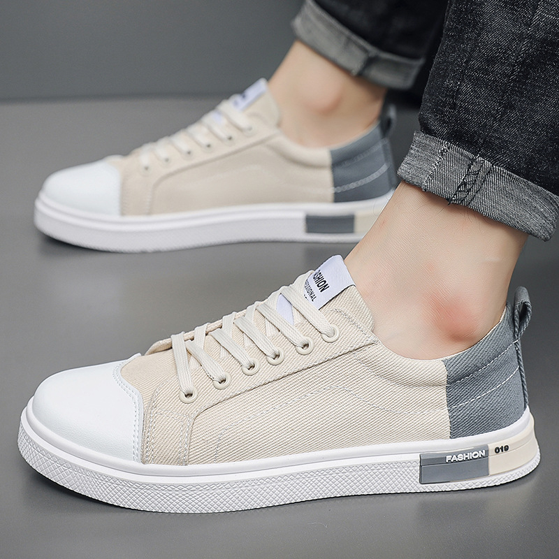 Άνοιξη 2025 Ανδρικά καμβά sneakers σε κορεατικό στυλ, ανάλαφρα και καθημερινά παπούτσια χαμηλού ύψους