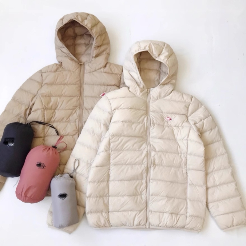 Ženska jakna od perja u japanskom stilu za jesen i zimu, izuzetno lagana i topla, s kapuljom, udobna i opuštena, sportski stil, pojačana izolacija
