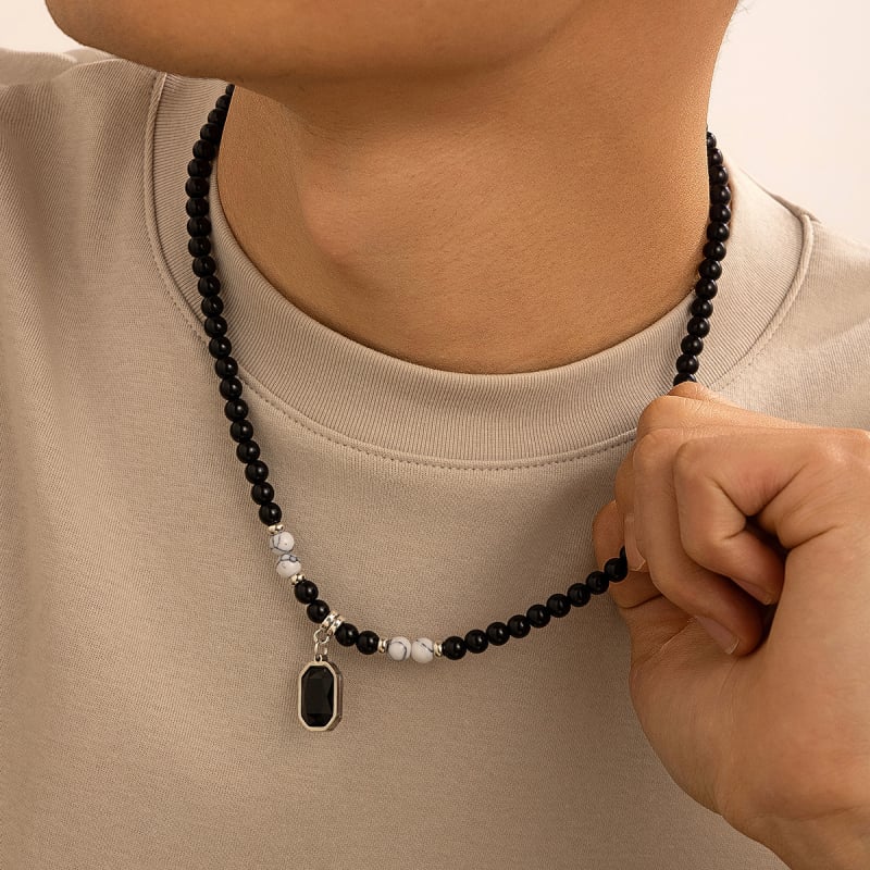 Unisex ogrlica od tigrovog oka s kapljastim privjeskom, visokokvalitetan stil, lanac za ključnicu, žuto tigrovo oko