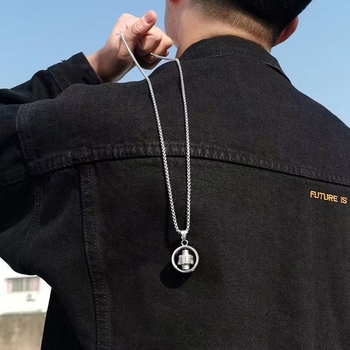 Muški lanac s križem od titan čelika, hip-hop stil, trendovski minimalistički dizajn, duljina 51–80 cm