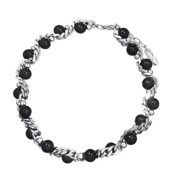 Vintage ogrlica za ključnu kost s perlama, titan čelik, unisex choker