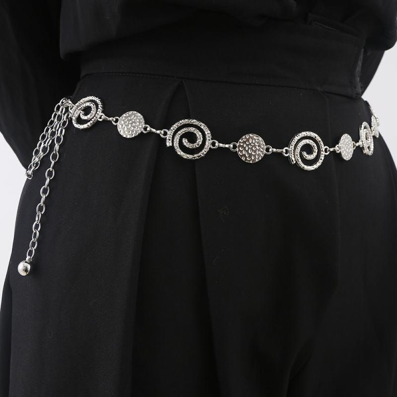 Spiralni metalni kaiš za struk – elegantan dodatak za haljine i traperice