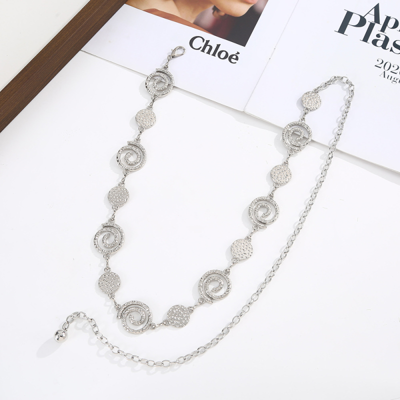 Spiralni metalni kaiš za struk – elegantan dodatak za haljine i traperice