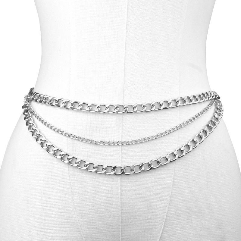 Višestruki metalni kaiš za struk, punk retro stil, seksi modni dodatak za struk, unisex