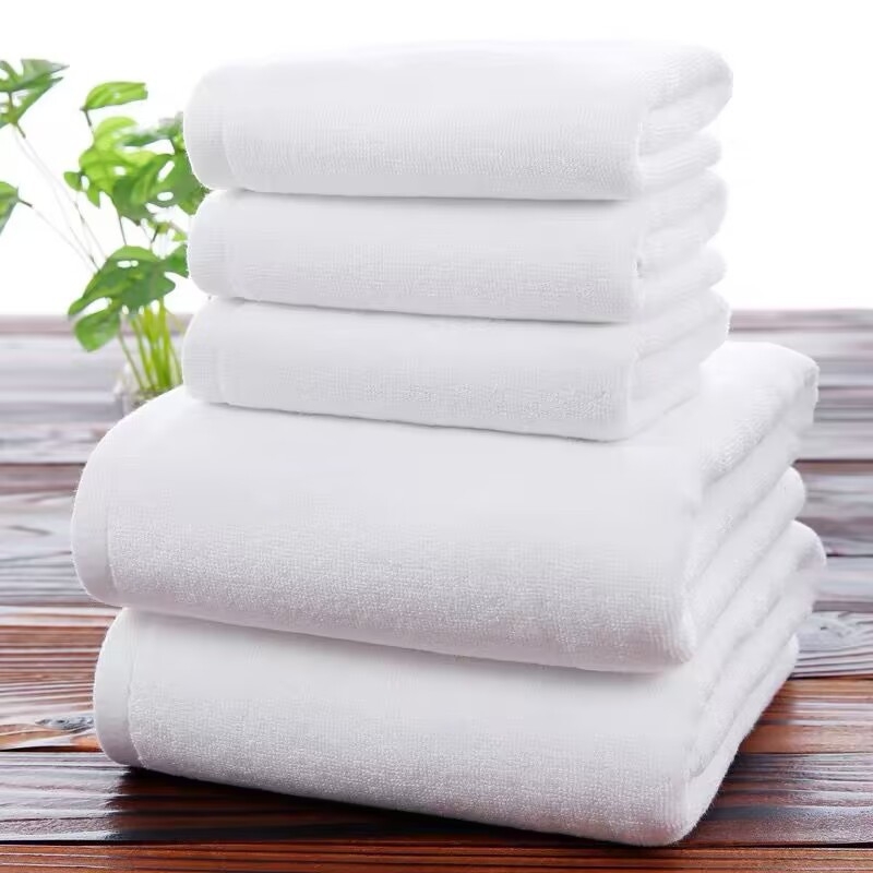Bijeli ručnik za kupaonicu od 100% pamuka, debeli i veliki, vrlo upijajući, za hotele i spa centre