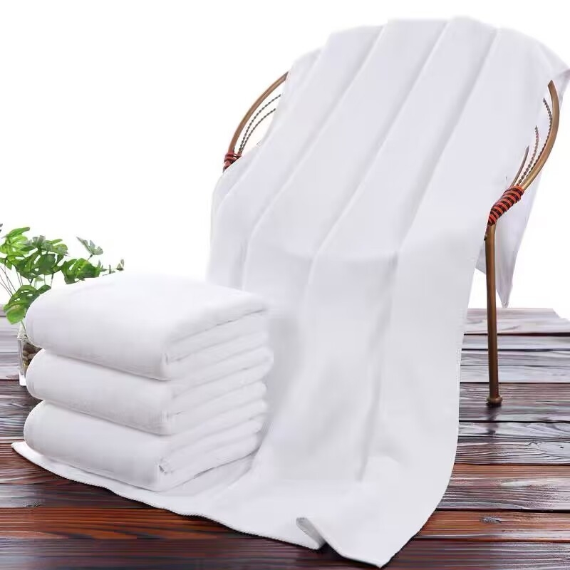 Bijeli ručnik za kupaonicu od 100% pamuka, debeli i veliki, vrlo upijajući, za hotele i spa centre