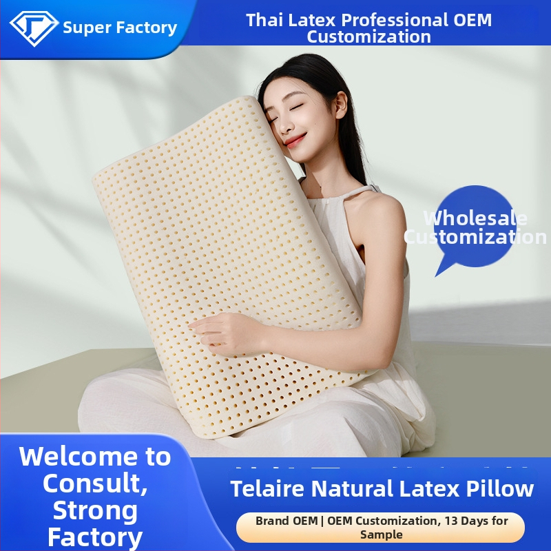 Talalay prirodni latex jastuk, valovit dizajn, prilagodljiv.