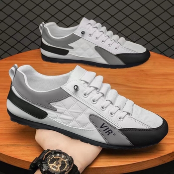 Muške sportske tenisice, prozračne udobne casual – mrežasti gornji dio, lagane, moderne, ravna potplata, s vezicama sprijeda