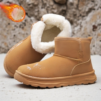 Muške zimske čizme s velurom, debela potplata, visok vrh, slip-on za vanjsku upotrebu