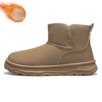 Muške zimske čizme s velurom, debela potplata, visok vrh, slip-on za vanjsku upotrebu