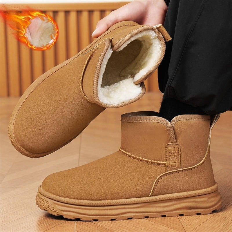 Muške zimske čizme s velurom, debela potplata, visok vrh, slip-on za vanjsku upotrebu
