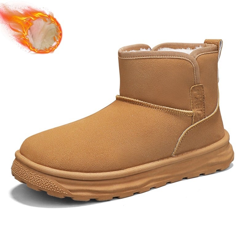 Muške zimske čizme s velurom, debela potplata, visok vrh, slip-on za vanjsku upotrebu