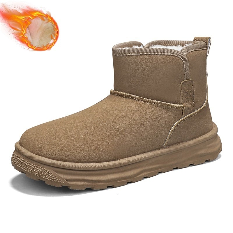 Muške zimske čizme s velurom, debela potplata, visok vrh, slip-on za vanjsku upotrebu