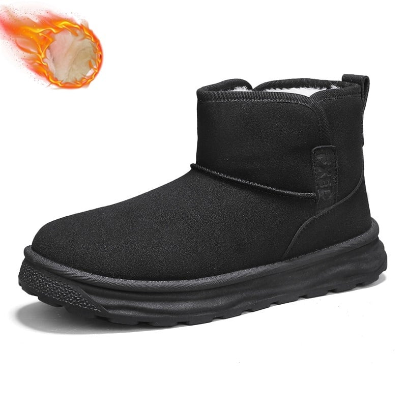 Muške zimske čizme s velurom, debela potplata, visok vrh, slip-on za vanjsku upotrebu