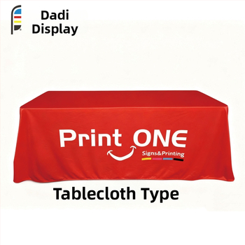 Konferenčný obrus, obdĺžnikový, polyester, hotelový štýl, obrus s logom pre výstavy