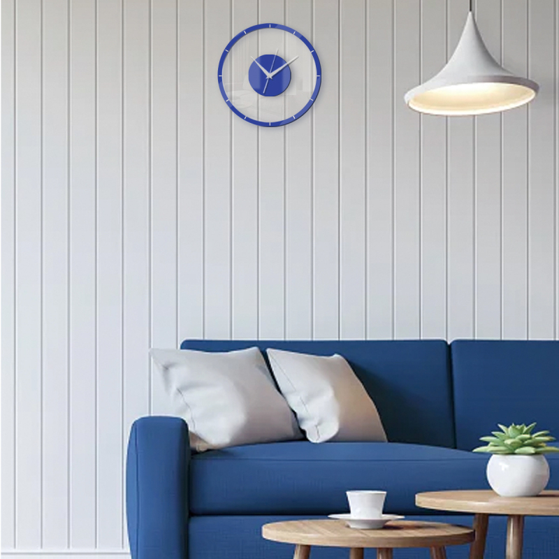 Ceas de perete din acril, design minimalist monocrom, mișcare silențioasă, decor pentru living, stil nordic