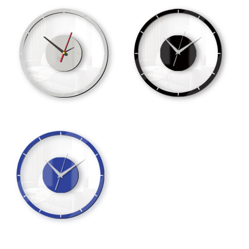 Ceas de perete din acril, design minimalist monocrom, mișcare silențioasă, decor pentru living, stil nordic