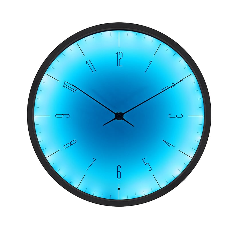Ceas de perete inteligent, cu control vocal, iluminat LED, mișcare quartz, funcționare silențioasă, montare pe perete