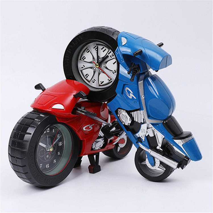Ceas deșteptător în formă de motocicletă pentru copii, ceas de noptieră modern pentru dormitor, decor