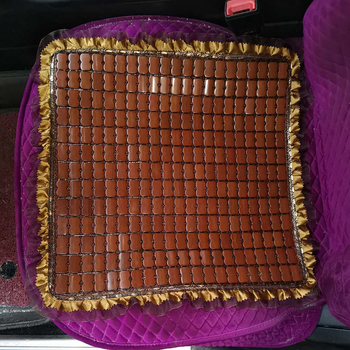 Bambusni jastuk za auto s čipkastim rubom, kvadratni, 46×46 cm